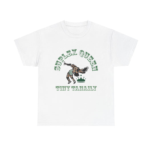 “Suplex Queen” Unisex Cotton Tee (Black, White, or Grey)